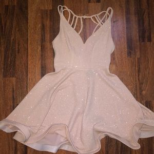 Pink glittery semi-formal dress